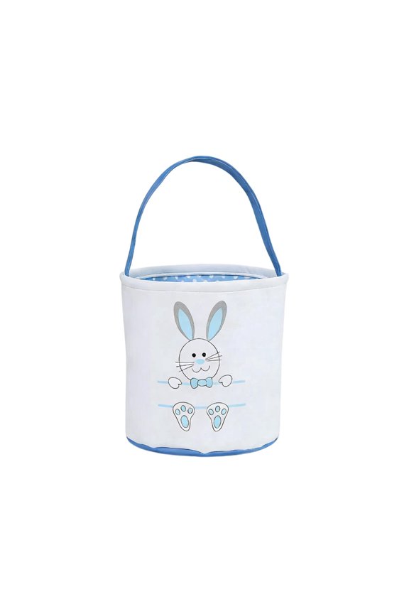 Blue Canvas Easter Bunny Gift Bags Food Candy Bags Handheld Storage Baskets Reusable Tote Decorative Spring 2026 Blue