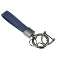 thumbnail image 1 of Blue Car Fob Keychain Keychains Holder with Titanium Tone Microfiber Spring Ring Horseshoe Buckle, 1 of 7