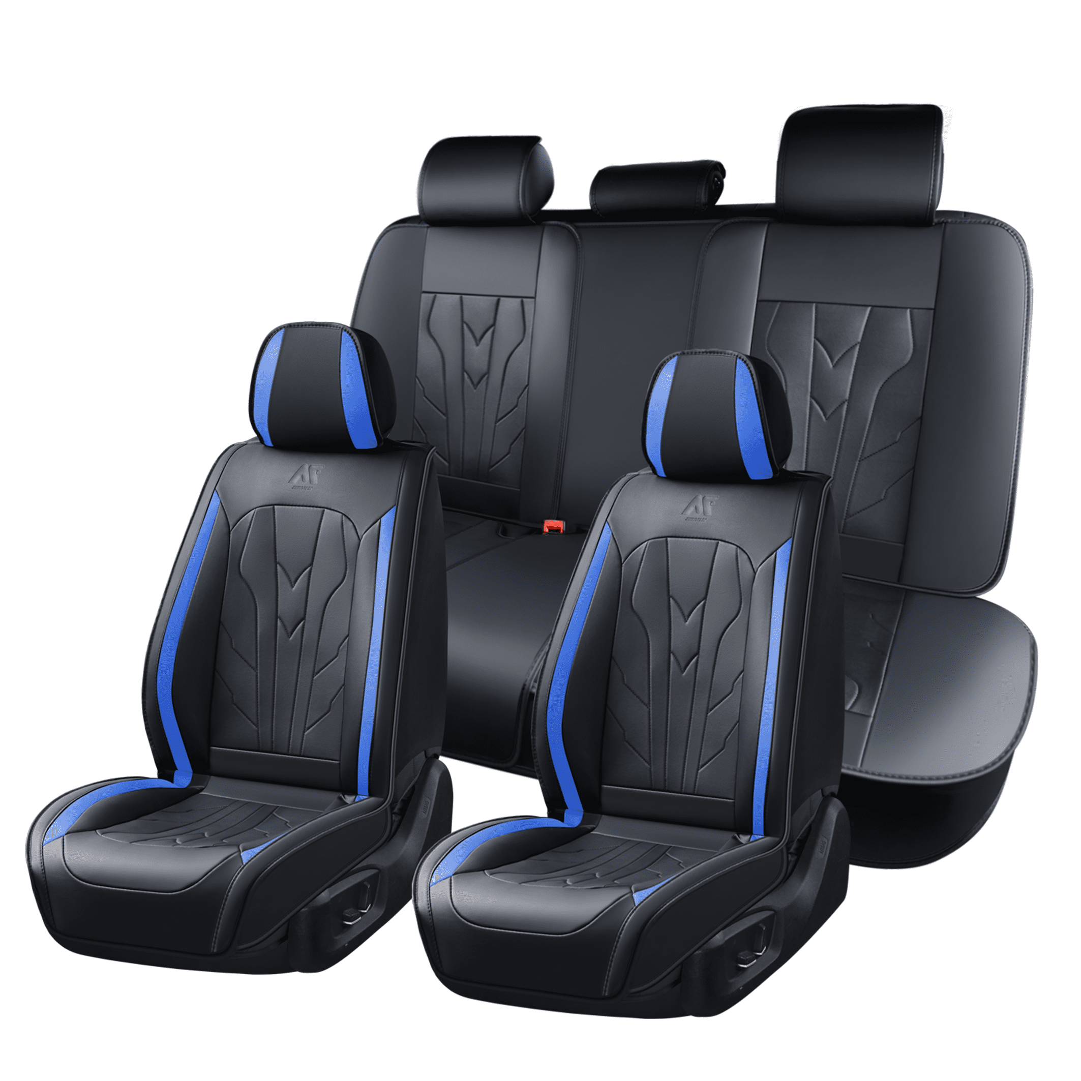 Blue Car Seat Covers for Mazda Tribute 2004 Car Seat Cover , Waterproof PU Leather, 5 Seats Full Set, Non-slip, Wear Resistance, Beautify Interior, Beautify the Interior of Old Cars
