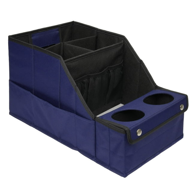 Blue Car Seat Organizer with 2 Cup Holders for Front Back,Car Organizers and Storage,11 Auto