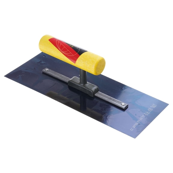 Blue Carbon Steel Wooden Handle Plastering Coat Float Trowel Structure Concrete Spatula Tools 24cmx10cm/9.45x3.94''