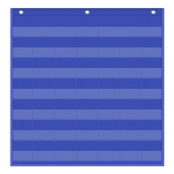 Blue Card Holder Wall Rack, Mesh Pocket Organizer for Trading Cards, Dustproof