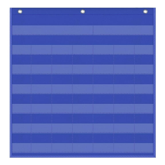 Blue Card Holder Wall Rack, Mesh Pocket Organizer for Trading Cards, Dustproof