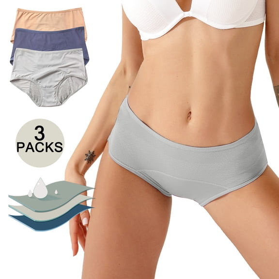 Blue Cargo Pants Women's Solid Color Physiological Underwear Breathable Mesh Underwear 3pc Woman Pants Clearance