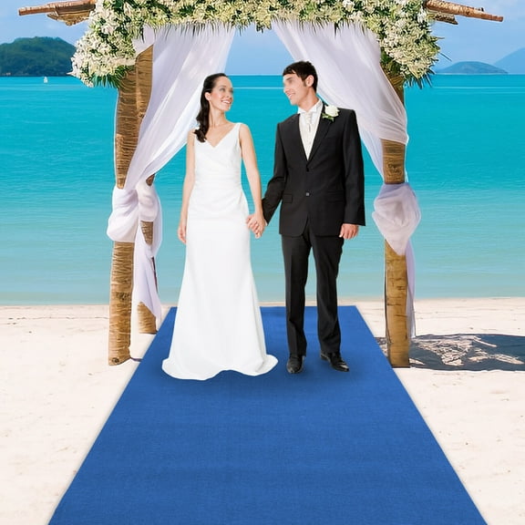 Blue Carpet Aisle Runner Runway Rug Repeat Display for Wedding Party Outdoor