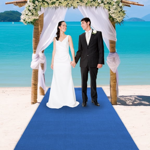 Blue Carpet Runner for Wedding Ceremony Movie Theme Party Proposal Decorations 33*3ft for VIP Entrances, Hotel Lobbies, Major Events