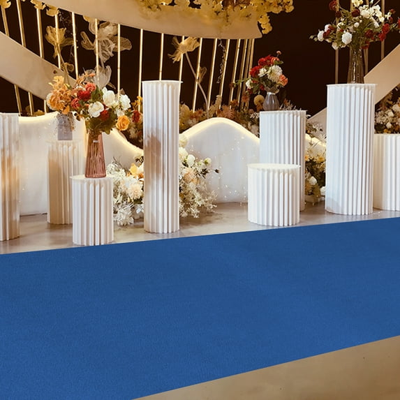 Blue Carpet Runner for Wedding and Party,Indoor/Outdoor Area Rug Non-Slip 33*3Ft Aisle Runner Runway 360GSM Thick