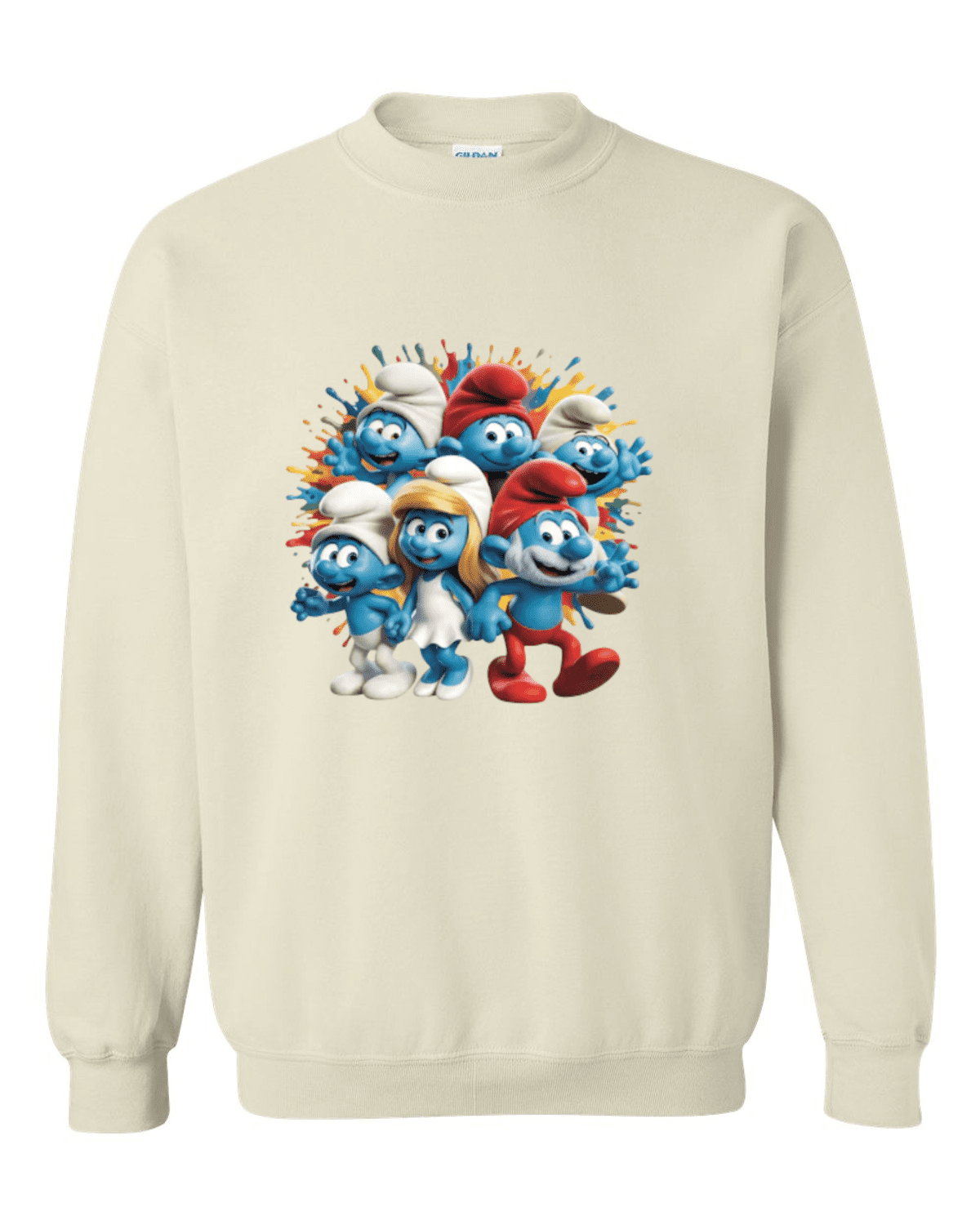 Blue Cartoon Characters Cute Animation Inspired Graphic Print ...