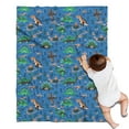 thumbnail image 1 of Blue Cartoon Dinosaurs Landscape Pattern Blanket,Comfortable Soft Lamb Wool Throw Blanket,All Season,Warm Lightweight Blankets for Sofa Bed Couch Living Room Chair,30"x40", 1 of 4