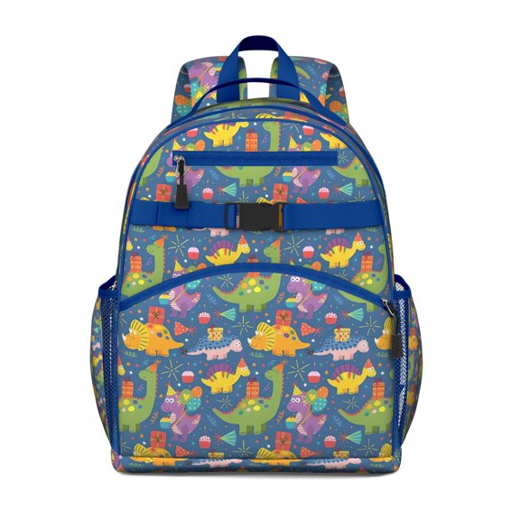 Pink Pioneer Flower Striped Pattern Backpack for School,Cute School Bag,Schoolbag with Adjustable Shoulder Straps & Padded Back,15.25"x11.5"x5.25"