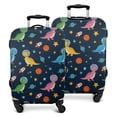 thumbnail image 1 of Blue Cartoon Dinosaurs Rockets Pattern Luggage Cover Fashion Suitcase Cover Baggage Covers Fit 25-28 Inch Luggage (Go Travel), 1 of 5