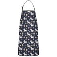 thumbnail image 1 of Blue Cartoon Unicorn Dessert Heart Star Apron-Garden Aprons for Women with Pockets-Cotton Linen Waterproof Kitchen Cooking Gardening Aprons Adjustable for Kitchen,Cooking,BBQ and Salon 33x27 Inch, 1 of 7