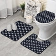 thumbnail image 1 of Blue Cartoon Unicorn Flower Pattern Bathroom Rugs Sets 3 Piece,Toilet Cover Set,Absorbent Non Slip Bathroom Mats Sets with U-Shaped Contour Rug Toilet Rug Set, 1 of 5