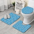 thumbnail image 1 of Blue Cartoon Unicorn Gift Balloon Cloud Pattern Bathroom Rugs Sets 3 Piece,Toilet Cover Set,Absorbent Non Slip Bathroom Mats Sets with U-Shaped Contour Rug Toilet Rug Set, 1 of 5