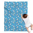 thumbnail image 1 of Blue Cartoon Unicorn Gift Balloon Cloud Pattern Blanket,Comfortable Soft Flannel Throw Blanket,All Season,Warm Lightweight Blankets for Sofa Bed Couch Living Room Chair,30"x40", 1 of 4