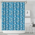 thumbnail image 1 of Blue Cartoon Unicorn Gift Balloon Cloud Pattern Shower Curtain 72"x84" ,Bathroom Decorative Shower Curtains Set with 12 Hooks,Modern Waterproof Washable Shower Curtain, 1 of 6