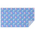 thumbnail image 1 of Blue Cartoon Unicorn Rainbow Cloud Pattern Rectangle Tablecloth 60"x102",Waterproof Polyester Rectangle Table Cloth, Wipeable Spillproof Polyester Tablecloth for Dining, Camping, Indoor and Outdoor, 1 of 6