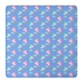 thumbnail image 1 of Blue Cartoon Unicorn Rainbow Cloud Pattern Square Fitted Tablecloth with Elastic Edge,Square Table Cover,Washable Elastic Table Cover for Home Kitchen Party Decor 36"x36", 1 of 6