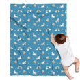 thumbnail image 1 of Blue Cartoon Unicorn Rainbow Cloud Star Balloon Blanket,Comfortable Soft Flannel Throw Blanket,All Season,Warm Lightweight Blankets for Sofa Bed Couch Living Room Chair,30"x40", 1 of 4