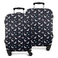 thumbnail image 1 of Blue Cartoon Unicorn Rainbow Heart Cloud Pattern Luggage Cover Fashion Suitcase Cover Baggage Covers Fit 25-28 Inch Luggage (Go Travel), 1 of 5