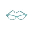 thumbnail image 1 of Blue Cat Eye Glasses with Rhinestones - Hey Viv 50s Style, 1 of 1