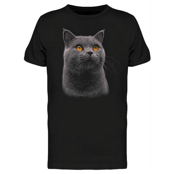 Blue Cat Portrait T-Shirt Men -Image by Shutterstock, Male x-Large
