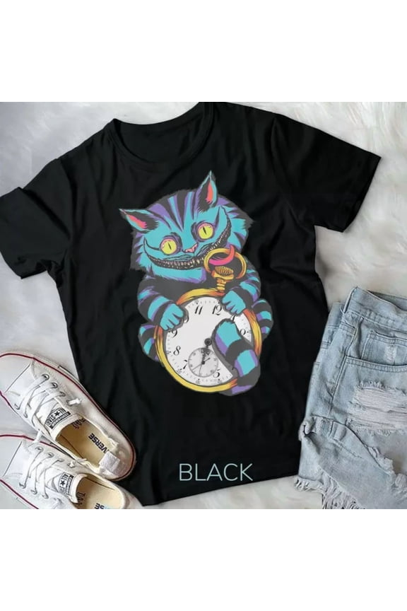 Blue Cat Smiling For Unisex Form T-Shirt T-Shirt