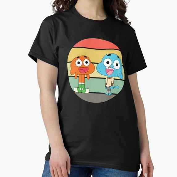 Blue Cat and Goldfish Cartoon Duo Parody Cute Retro Style Unisex T ...