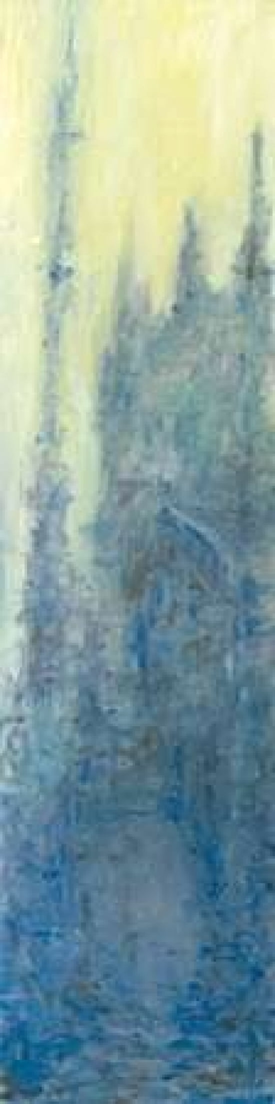 Blue Cathedral Canvas Art - JC Pino (8 x 24)
