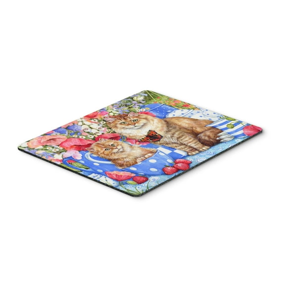 Blue Cats Mouse Pad Hot Pad or Trivet