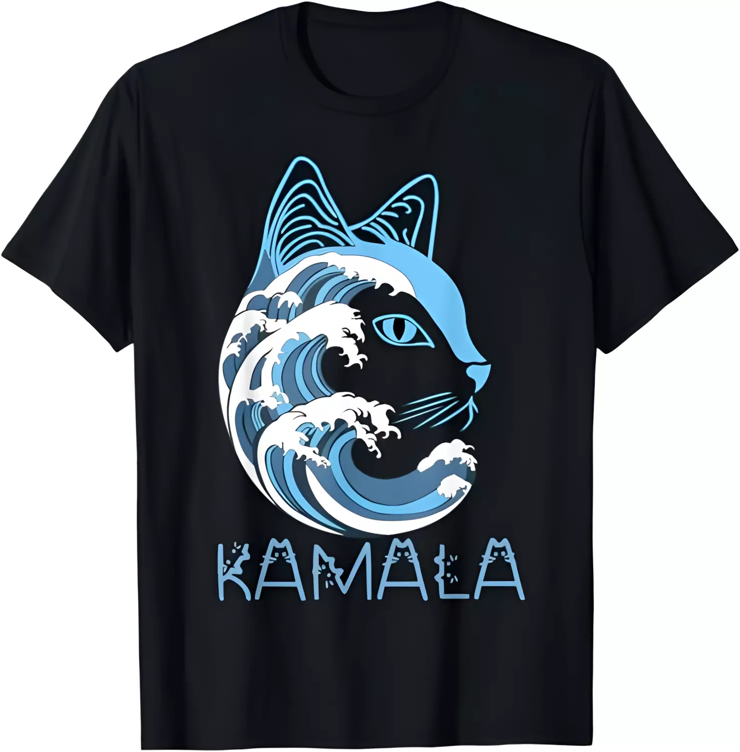 Blue Cats Wave For Kamala Funny Cat Owners Kamala Harris TShirt