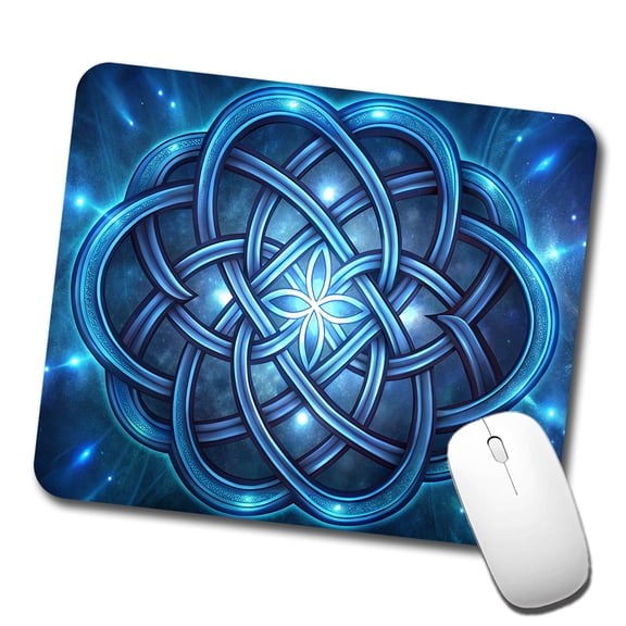 Blue Celtic Knot Eternity Love Mouse Pad Low Profile Gaming Mat