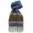 thumbnail image 1 of Blue Celtic Knot Jacquard Scarf For Men Made By Calzeat, 1 of 3
