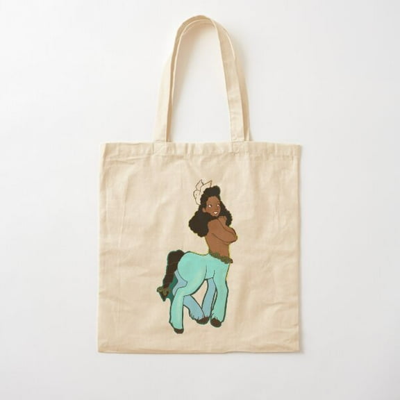 Blue Centaurette Cotton Tote Bag Canvas Tote Bag, Family Gift For Mother, Her