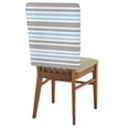 Blue and Chair Back Covers Set of 6 Gray Stripe Abstract Minimalist ...