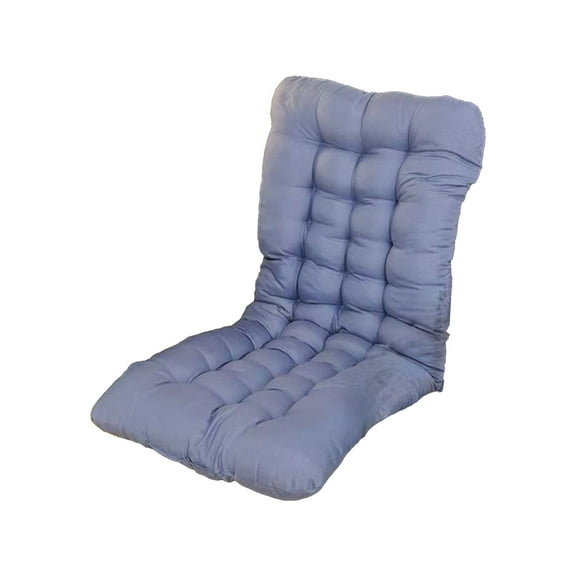 Blue Chair Cushion With Backrest Integrated Lumbar Support Thickened Seat Pad For Office Home Use 13.78X27.56 Inches Blue Color Nylon Spandex Fabric