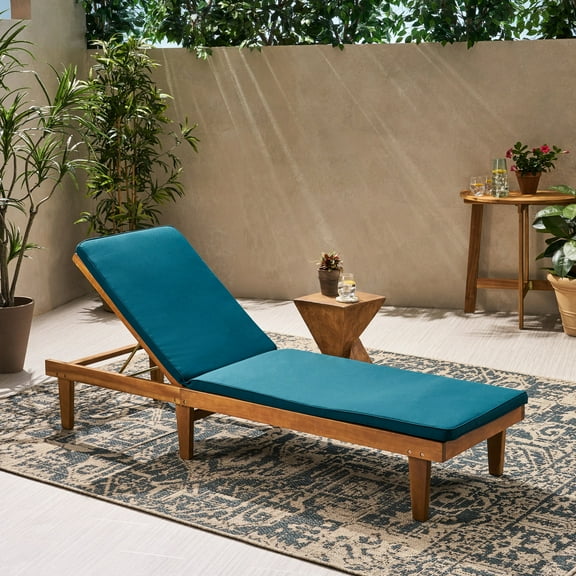 Blue Chaise Lounge Cushion, Waterproof Fabric 80.84"x23.18"x1.53", 4.19 Lb, For Patio Use Water- Fabric, 80.84" X 23.18" 1.53", Convenient Outdoor