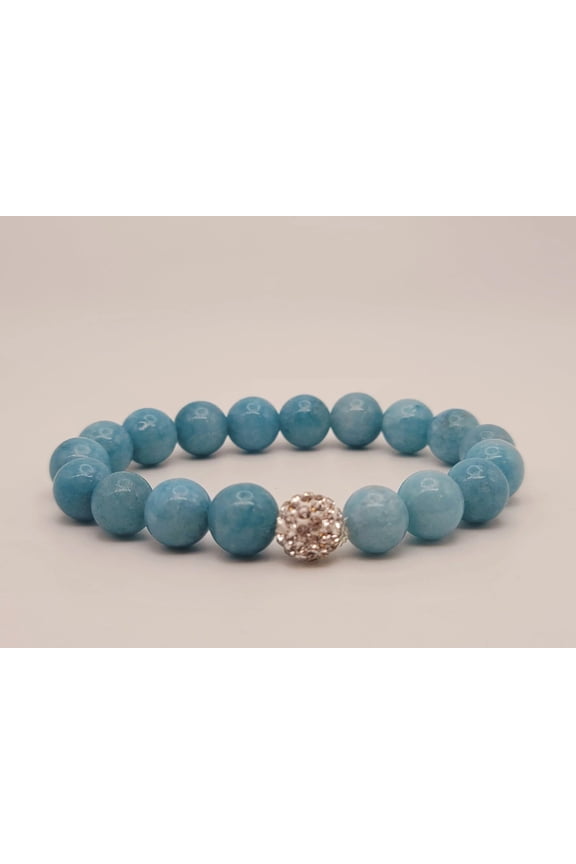 Blue Chalcedony Bracelet Powerful Bracelet 10 MM Healing Energy Crystal