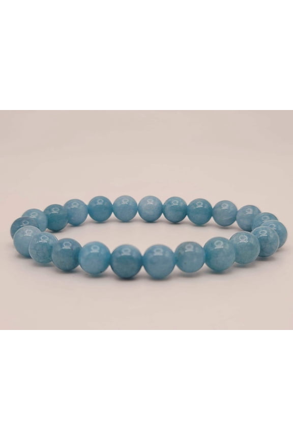 Blue Chalcedony Bracelet Powerful Bracelet 8mm Healing Energy Crystal