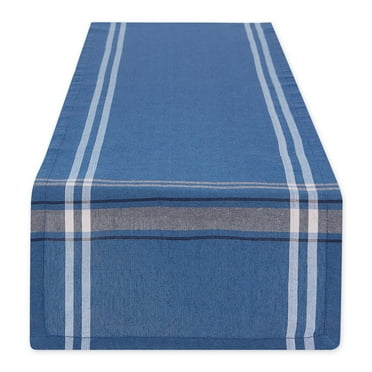 Blue Chambray French Stripe Table Runner 14X72