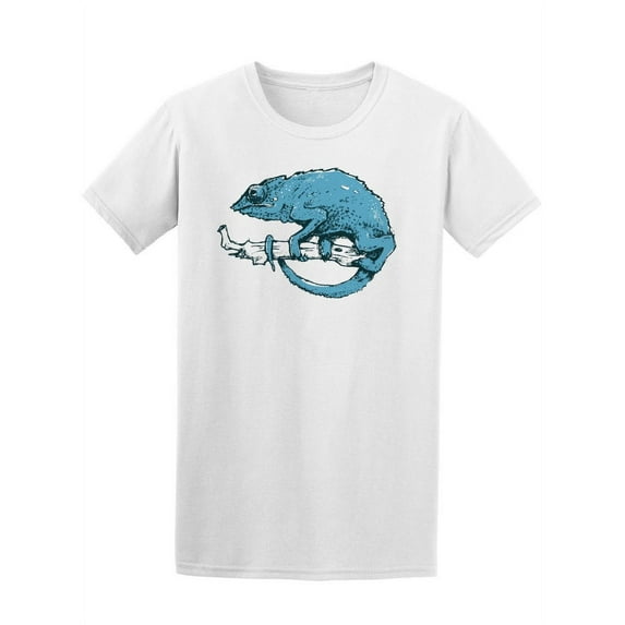 Blue Chameleon On A Branch Tee Men's -Image by Shutterstock
