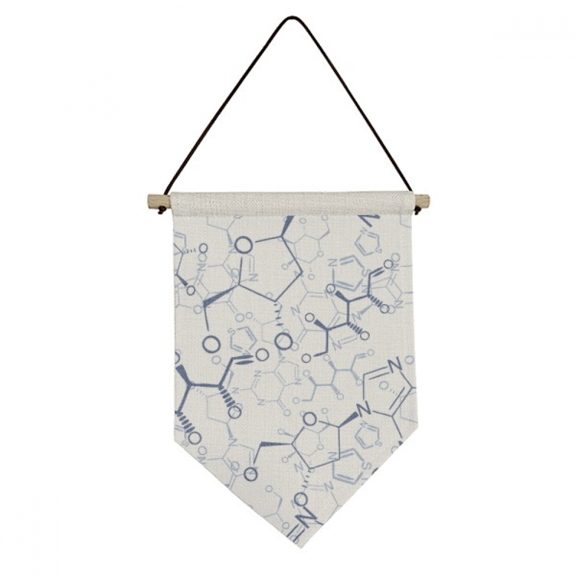 Blue Checal Molecular Structure Canvas Flag Hanging Wall Art Decor Banner