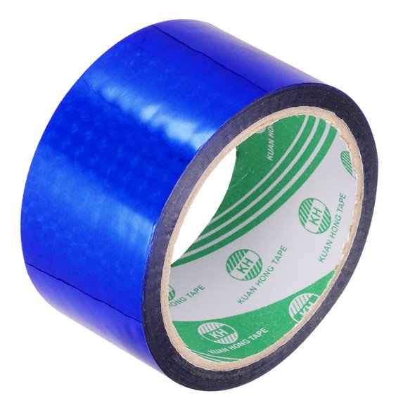 Blue Check Pattern Metalized Tape 2 Inch x 55 Yards Decor Tape for Detailing Accent Wall, Graphic Arts
