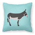 thumbnail image 1 of Blue Check Themed Fabric Decorative Pillow, 1 of 2