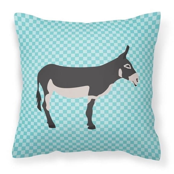 Blue Check Themed Fabric Decorative Pillow