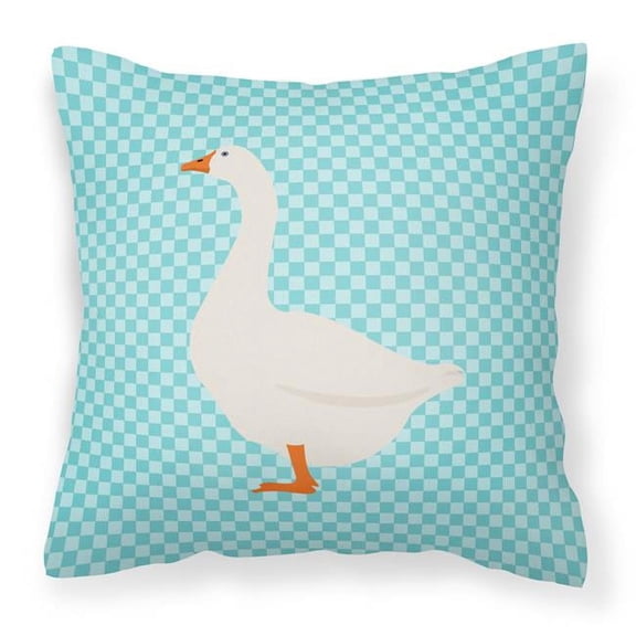 Blue Check Themed Fabric Decorative Pillow