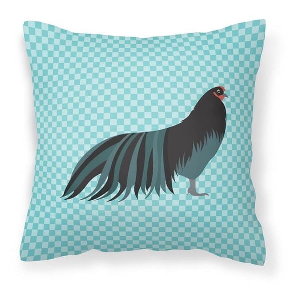 Blue Check Themed Fabric Decorative Pillow