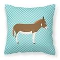 thumbnail image 1 of Blue Check Themed Fabric Decorative Pillow, 1 of 2