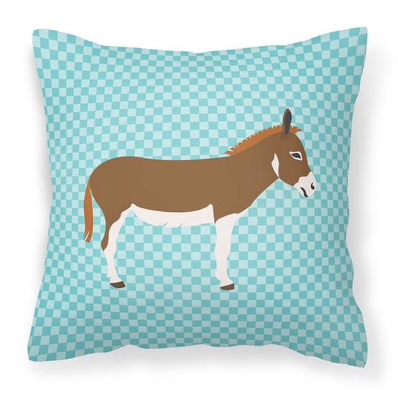 Blue Check Themed Fabric Decorative Pillow