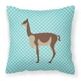 thumbnail image 1 of Blue Check Themed Fabric Decorative Pillow, 1 of 2